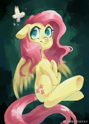 Size: 590x826 | Tagged: safe, artist:royal, fluttershy, pegasus, pony, g4, female, mare, solo