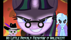 Size: 1334x750 | Tagged: safe, edit, editor:undeadponysoldier, screencap, spike, starlight glimmer, trixie, g4, goth