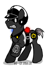 Size: 500x750 | Tagged: safe, artist:pyrothewolfdog, pony, good cop bad cop, lego, ponified, solo, the lego movie