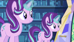 Size: 980x551 | Tagged: safe, screencap, starlight glimmer, pony, every little thing she does, g4, season 6, animated, clone, female, gif, magic, similo duplexis, solo, spell