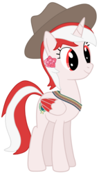 Size: 2000x3500 | Tagged: safe, artist:maxter-advance, oc, oc:princess peruvia, alicorn, pony, alicorn oc, female, hat, high res, mare, nation ponies, peru, ponified, simple background, smiling, transparent background