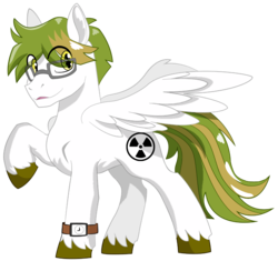 Size: 906x850 | Tagged: safe, artist:dbkit, oc, oc:warhead, pegasus, pony, commission, glasses, male, simple background, solo, stallion, transparent background, watch