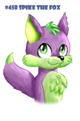 Size: 1440x2160 | Tagged: safe, artist:chiptunebrony, spike, fox, g4, bust, cute, fluffy, hashtag, looking up, numbers, race swap, smiling, spikabetes, style emulation