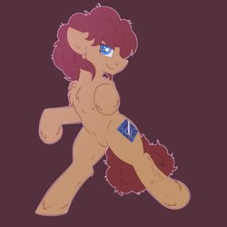 Size: 2500x2500 | Tagged: safe, artist:fkk, oc, oc only, oc:latch, earth pony, pony, colored pupils, cutie mark, female, flat colors, gift art, high res, mare, simple background, solo