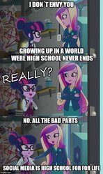 Size: 500x843 | Tagged: safe, edit, edited screencap, screencap, dean cadance, princess cadance, sci-twi, twilight sparkle, equestria girls, g4, my little pony equestria girls: friendship games, caption, image macro, text