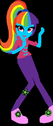 Size: 732x1736 | Tagged: safe, oc, oc only, oc:rainbow queen, human, equestria girls, g4, clothes, female, ponytail, shoes, solo