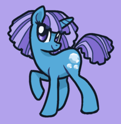 Size: 747x764 | Tagged: safe, artist:needsmoarg4, diamond mint, pony, unicorn, g4, blind bag pony, female, mare, purple background, simple background, solo