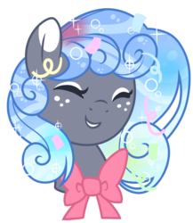 Size: 800x922 | Tagged: safe, artist:crystal-tranquility, oc, oc only, oc:confetti, pony, bust, eyes closed, female, mare, portrait, simple background, solo, transparent background