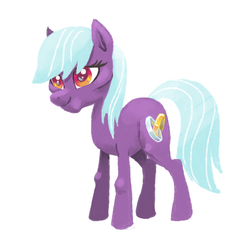 Size: 800x800 | Tagged: safe, artist:needsmoarg4, lilac links, earth pony, pony, g4, colored pupils, female, mare, old, simple background, solo, white background