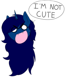 Size: 1800x2100 | Tagged: safe, artist:kookiebeatz, oc, oc only, oc:midnight, oc:midnight specter, alicorn, pony, alicorn oc, angry, bust, female, i'm not cute, mare, open mouth, simple background, solo, transparent background, ych result
