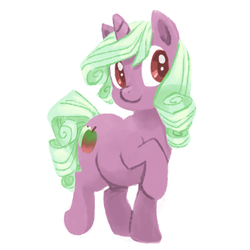 Size: 800x800 | Tagged: safe, artist:needsmoarg4, apple stars, pony, unicorn, g4, blind bag pony, female, mare, simple background, solo, white background