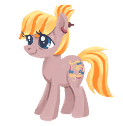 Size: 800x818 | Tagged: safe, artist:needsmoarg4, amberlocks (g3), earth pony, pony, g3, g4, female, g3 to g4, generation leap, mare, simple background, solo, white background