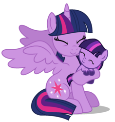 Size: 1138x1204 | Tagged: safe, artist:loladreamteam, twilight sparkle, alicorn, earth pony, pony, g4, baby, baby pony, babylight sparkle, base used, cuddling, cute, duality, duo, earth pony twilight, eyes closed, g5 concept leak style, g5 concept leaks, self ponidox, show accurate, simple background, transparent background, twiabetes, twilight sparkle (alicorn), twilight sparkle (g5 concept leak), vector, younger