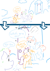 Size: 1500x2132 | Tagged: safe, artist:doodledandy, bow hothoof, scootaloo, windy whistles, pegasus, pony, g4, parental glideance, comic, crush, descriptive noise, female, filly, funny, heart, horse noises, implied bisexual, lesbian, male, mare, missing cutie mark, pomf, spread wings, stallion, wingboner, wings