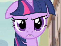 Size: 1231x941 | Tagged: safe, screencap, twilight sparkle, alicorn, pony, g4, the cutie map, close-up, cropped, female, floppy ears, mare, solo, twilight sparkle (alicorn)