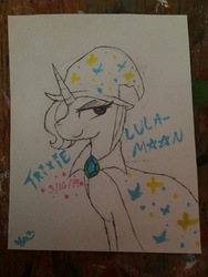 Size: 3264x2448 | Tagged: safe, artist:mia-bow, trixie, pony, g4, female, high res, solo, traditional art