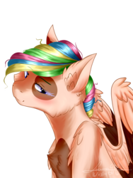 Size: 854x1135 | Tagged: safe, artist:enghelkitten, oc, oc only, oc:cotton twist, pegasus, pony, bust, female, mare, portrait, simple background, solo, transparent background