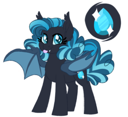 Size: 1024x939 | Tagged: safe, artist:azure-art-wave, oc, oc only, oc:topaz twirl, bat pony, pony, female, mare, simple background, solo, tongue out, transparent background