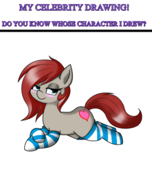 Size: 1472x1668 | Tagged: safe, artist:pencil bolt, oc, oc only, oc:ponepony, earth pony, pony, clothes, female, makeup, request, scout, sexy, socks, solo, striped socks
