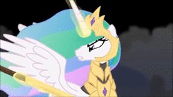 Size: 854x480 | Tagged: safe, artist:sillyfillystudios, edit, king sombra, princess celestia, alicorn, pony, unicorn, fall of the crystal empire, g4, animated, dubs, merasmus, soldier, soldier (tf2), sound, team fortress 2, video, webm