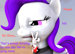 Size: 3000x2160 | Tagged: safe, artist:awgear, oc, oc:blackjack, oc:morning glory (project horizons), pegasus, pony, unicorn, fallout equestria, fallout equestria: project horizons, 3d, annoyed, biting, black and red mane, bust, clothes, comic, comic sans, drinking, female, folded wings, gloryjack, gray coat, high res, lesbian, macro/micro, micro, oc x oc, purple eyes, purple mane, purple tail, red and black mane, shipping, tail bite, tail in mouth, tail in teeth, text, white coat, wings