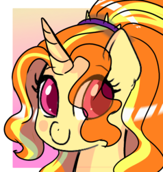 Size: 915x963 | Tagged: dead source, safe, artist:whiskyice, adagio dazzle, pony, unicorn, g4, adoragio, bust, colored pupils, cute, equestria girls ponified, female, head only, mare, ponified, portrait, solo, transparent mane