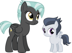 Size: 1046x764 | Tagged: safe, artist:whalepornoz, rumble, thunderlane, pegasus, pony, g4, duo, female, filly, lightningroad, male to female, mare, rule 63, simple background, sisters, transparent background, tumble, vector