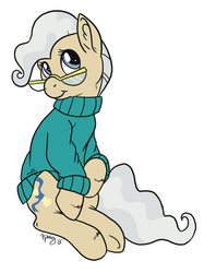 Size: 742x936 | Tagged: safe, artist:papercutpony, mayor mare, earth pony, pony, g4, clothes, cute, ear fluff, female, mare, simple background, solo, sweater, white background