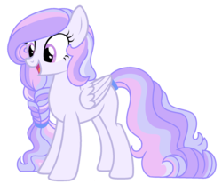 Size: 1732x1436 | Tagged: safe, artist:rosebuddity, oc, oc only, oc:iridescent bloom, pegasus, pony, female, magical lesbian spawn, mare, offspring, parent:fluttershy, parent:twilight sparkle, parents:twishy, simple background, solo, transparent background