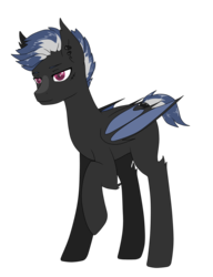 Size: 1000x1300 | Tagged: safe, artist:astriax, oc, oc only, oc:blue vesper, bat pony, pony, male, simple background, solo, stallion, transparent background