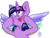 Size: 1134x861 | Tagged: safe, artist:rainbow eevee, twilight sparkle, alicorn, pony, g4, my little pony: rainbow roadtrip, amazed, cheerful, colored wings, female, happy, joy, multicolored wings, shining, simple background, smiling, solo, transparent background, twilight sparkle (alicorn), wings