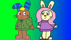 Size: 1366x768 | Tagged: safe, artist:ianpony98, fluttershy, oc, oc:floris, pony, g4, adventures of the little koala, bunnyshy, clothes, female, hoodie, male, sandals, sandalshy, shipping, straight, style emulation, sweater, sweatershy