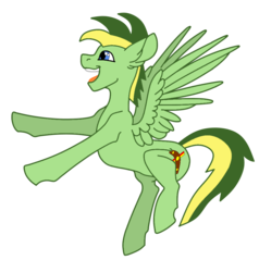 Size: 911x955 | Tagged: safe, alternate version, artist:didgereethebrony, oc, oc only, oc:didgeree, pegasus, pony, base used, cutie mark, happy, solo