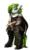 Size: 1671x2825 | Tagged: safe, artist:pridark, oc, oc only, oc:vinyl mix, unicorn, semi-anthro, archer, arm hooves, bipedal, clothes, commission, crossbow, fantasy class, looking at you, simple background, solo, transparent background, weapon