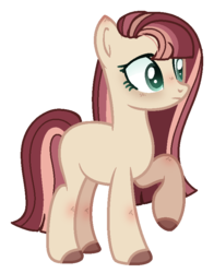 Size: 616x784 | Tagged: safe, artist:at--ease, oc, oc only, earth pony, pony, female, mare, raised hoof, simple background, solo, transparent background