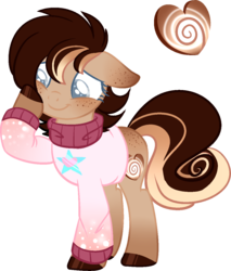Size: 1054x1237 | Tagged: safe, artist:uxcammyshypaixu, oc, oc only, earth pony, pony, base used, clothes, female, mare, simple background, solo, sweater, transparent background