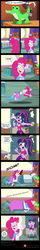 Size: 850x5333 | Tagged: safe, artist:niban-destikim, gummy, pinkie pie, sci-twi, twilight sparkle, equestria girls, g4, bed, belly, belly button, body horror, cartoon physics, comic, digestion without weight gain, eating, ed edd n eddy, gagging, mattress, midriff, object stuffing, object vore, once bitten twice ed, parody, patreon, patreon logo, pica, pink twi n dashie, plushie, rapid digestion, reference, scene parody, slender, stuffed, swallowing, thin, this will end in colic, walkie talkie, wat