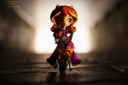 Size: 6024x4020 | Tagged: safe, artist:artofmagicpoland, sunset shimmer, equestria girls, g4, doll, equestria girls minis, eqventures of the minis, female, irl, motorcycle, photo, solo, toy