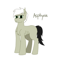 Size: 1500x1500 | Tagged: safe, artist:athena_ai, oc, oc only, oc:asphyxia blind, hybrid, pony, male, reference, solo, stallion