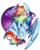 Size: 725x915 | Tagged: safe, artist:rainbowkittyy, rainbow dash, pegasus, pony, g4, constellation, cute, dashabetes, eye clipping through hair, eyebrows, eyebrows visible through hair, female, looking at something, moon, planet, solo, spread wings, stars, wings