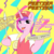 Size: 1600x1600 | Tagged: safe, artist:pavlovzdawg, princess cadance, pony, g4, 90's aesthetic, cadance's pizza delivery, female, food, hat, heart eyes, little caesars, meat, open mouth, peetzer, pepperoni, pepperoni pizza, pizza, solo, that pony sure does love pizza, wingding eyes