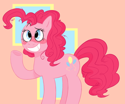 Size: 1200x1000 | Tagged: safe, artist:toon-addict, pinkie pie, earth pony, pony, g4, blushing, cute, diapinkes, female, mare, smiling, solo