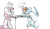 Size: 1200x687 | Tagged: safe, pinkie pie, rainbow dash, pony, g4, caption, comic, dialogue, image macro, string, table, text