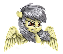 Size: 2268x1968 | Tagged: safe, artist:rysunkowasucharia, daring do, pegasus, pony, g4, angry, bust, female, mare, nose wrinkle, portrait, solo