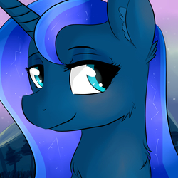 Size: 3000x3000 | Tagged: safe, artist:dashy21, princess luna, alicorn, pony, g4, female, high res, mare, smiling, solo