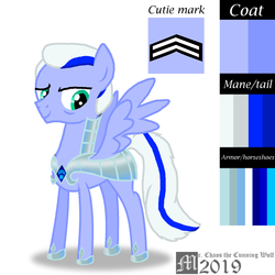 Size: 2000x2000 | Tagged: safe, artist:mrchaosthecunningwlf, artist:ponyvillechaos577, oc, oc only, oc:icy horseshoes, pegasus, pony, armor, captain of royal guards, captain of royal guards armor, elderly, high res, male, solo