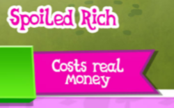 Size: 625x387 | Tagged: safe, gameloft, spoiled rich, earth pony, pony, g4, advertisement, canterlot, costs real money, meme, sale, wow! glimmer, you don't say