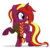 Size: 1991x1963 | Tagged: safe, artist:mint-light, artist:rioshi, artist:starshade, oc, oc only, oc:cherry twister, pony, unicorn, blushing, braid, clothes, cutie mark, eye scar, female, jacket, knife, lifted leg, long tail, looking back, mare, raised hoof, scar, shadow, simple background, smiling, solo, transparent background, two toned mane