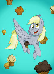 Size: 1600x2201 | Tagged: safe, artist:papyjr13, derpy hooves, g4, food, muffin