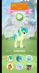 Size: 1080x2010 | Tagged: source needed, safe, gallus, ocellus, sandbar, silverstream, smolder, yona, changedling, changeling, classical hippogriff, dragon, earth pony, griffon, hippogriff, pony, yak, g4, animated, bow, cloven hooves, colored hooves, dragoness, female, game screencap, hair bow, jewelry, male, monkey swings, necklace, pocket ponies, sound, student six, teenager, video, webm